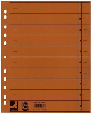 Trennblätter, durchgefärbt 100 Stück orange