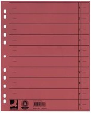 Trennblätter, durchgefärbt 100 Stück rot