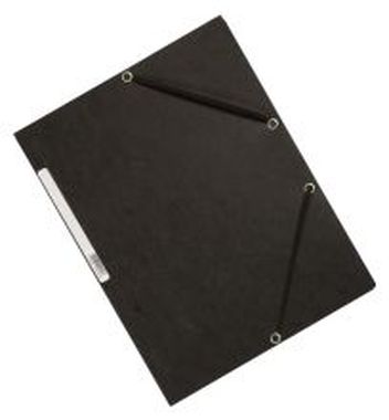 Dreiflügelmappe Karton schwarz   Gummizu
