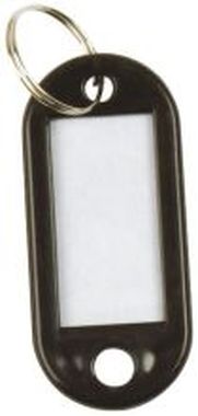 Schlüsselanhänger schwarz, 10 Stück