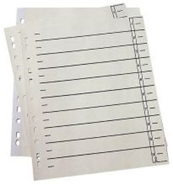 Trennblätter aus 190 g/qm Kraftkarton (RC), Lochrand verstärkt, chamois, 100 Stück