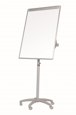 Flipchart - 70 x 100 cm, weiß/schwarz, Sternfuß mit Rollen