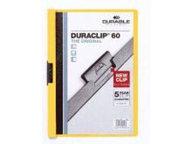 Klemm-Mappen DURACLIP® Original für bis zu 60 Blatt A4, Größe: 220x307 mm gelb
