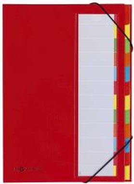 Deskorganizer mit 7 Fächern rot