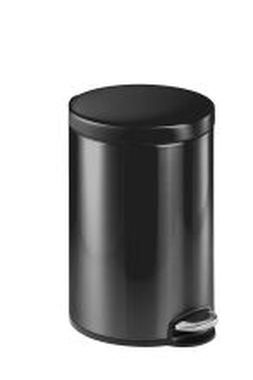 Treteimer, Edelstahl, rund, 400 x 310 mm x Ø 250 mm, 12 l, anthrazit