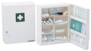 Erste-Hilfe-Schrank CURA damastweiß