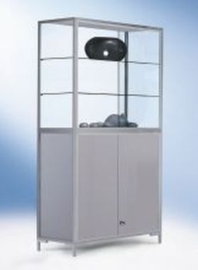 Staufachvitrinen LINK 2 Böden, Staufachschrank 81 cm