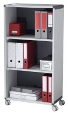 Mobile Aktenordnerregale grau/anthrazit 65,1 x 33 x 61,6 cm