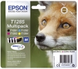 Epson Inkjet-Druckerpatronen schwarz, cyan, magenta, yellow, 1x220, 3x175 Seiten , C13T12854012