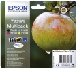Epson Inkjet-Druckerpatronen schwarz, cyan, magenta, yellow, 1x580, 3x470 Seiten , C13T12954012