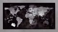 Glas-Magnetboard artverum® - Weltkugel, schwarz,  91 x 46 cm
