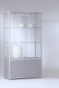 Standvitrine mit Staufachschrank 470 mm INSIDE-011 Standvitrine mit Staufachschr